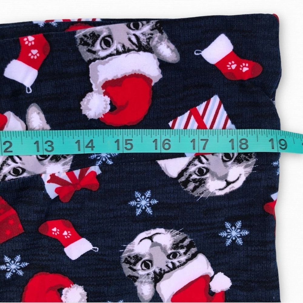 Christmas Cat Pajama 
NEW Plus Size 2X Christmas Kitten Leggings - Picture 3 of 8